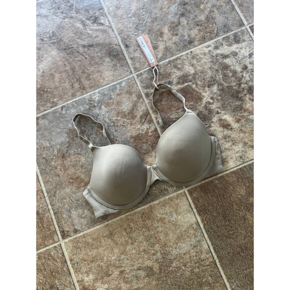 Skims Fits Everybody T-shirt Demi Bra Khaki 34C - Picture 3 of 8